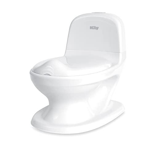 Nuby My Real Potty Training Toilet with Life-Like Flush Button and Sound - 18+ Months - White