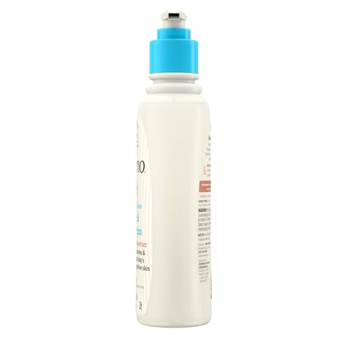 Aveeno Baby Daily Moisture gel de baño y champú suave con extracto de avena, champú para el cabello y baño para bebés 2 en 1, sin desgarros ni parabenos para cabello y piel sensible, ligeramente perfumado, 12 fl. onz