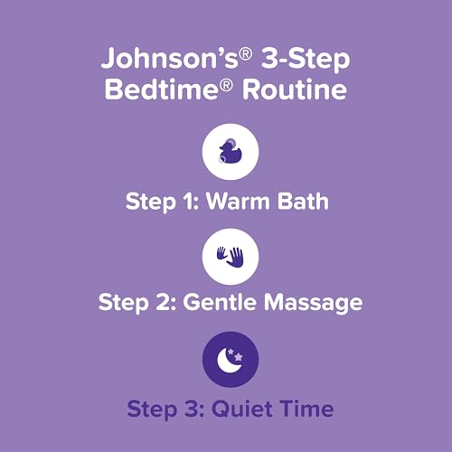 Johnson's Sleepy Time Bedtime Baby Set de regalo con aromas relajantes y naturales, champú de baño para bebé antes de acostarse, productos esenciales para lavado y loción, hipoalergénico y sin parabenos, 4 artículos