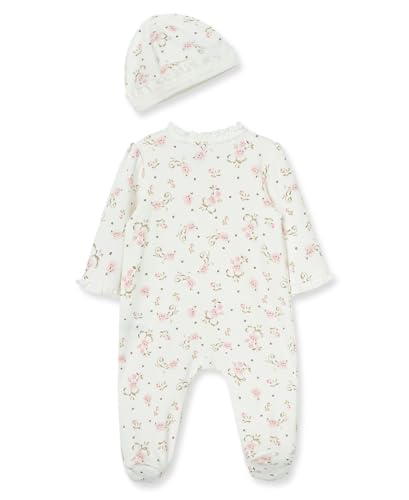 Little Me Baby Girls And Hat Footie, Ivory Rose, Preemie US