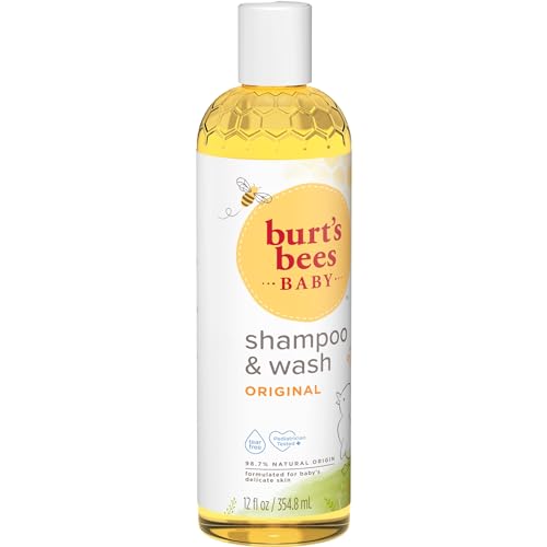 Burt's Bees Juego de champú y lavado para bebés, fórmula 2 en 1 a base de plantas de origen natural para pieles sensibles, aroma fresco original, sin desgarros, probado por pediatras, 3 botellas de tamaño de viaje, 36 oz (paquete de 3 de 12 oz)