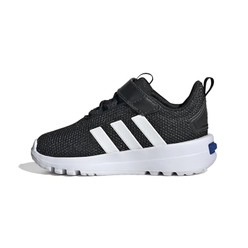 adidas Baby Racer TR 23 Sneaker, Black/White/Team Royal Blue Hook & Loop, 5 US Unisex Infant