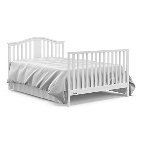 Graco Solano 4-in-1 Convertible Crib with Drawer Combo (White) – GREENGUARD Gold Certified, Includes Full-Size Nursery Storage Drawer, Converts to Toddler Bed and Full-Size Bed