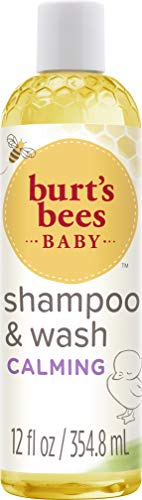 Burt's Bees Juego de champú y lavado para bebés, fórmula 2 en 1 a base de plantas de origen natural para pieles sensibles, aroma calmante de lavanda, sin desgarros, probado por pediatras, 3 botellas de tamaño de viaje, 36 oz (paquete de 3 de 12 oz)