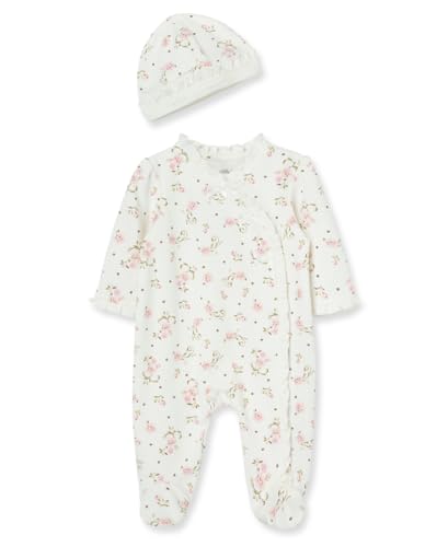 Little Me Baby Girls And Hat Footie, Ivory Rose, Preemie US