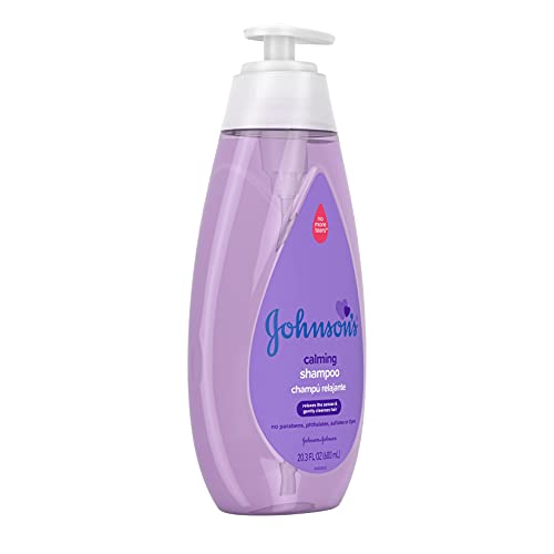 Johnson's Baby Calming Baby Shampoo with Soothing NaturalCalm Scent, Hypoallergenic & Tear-Free Baby Hair Shampoo, Free of Parabens, Phthalates, Sulfates & Dyes, 20.3 fl. oz