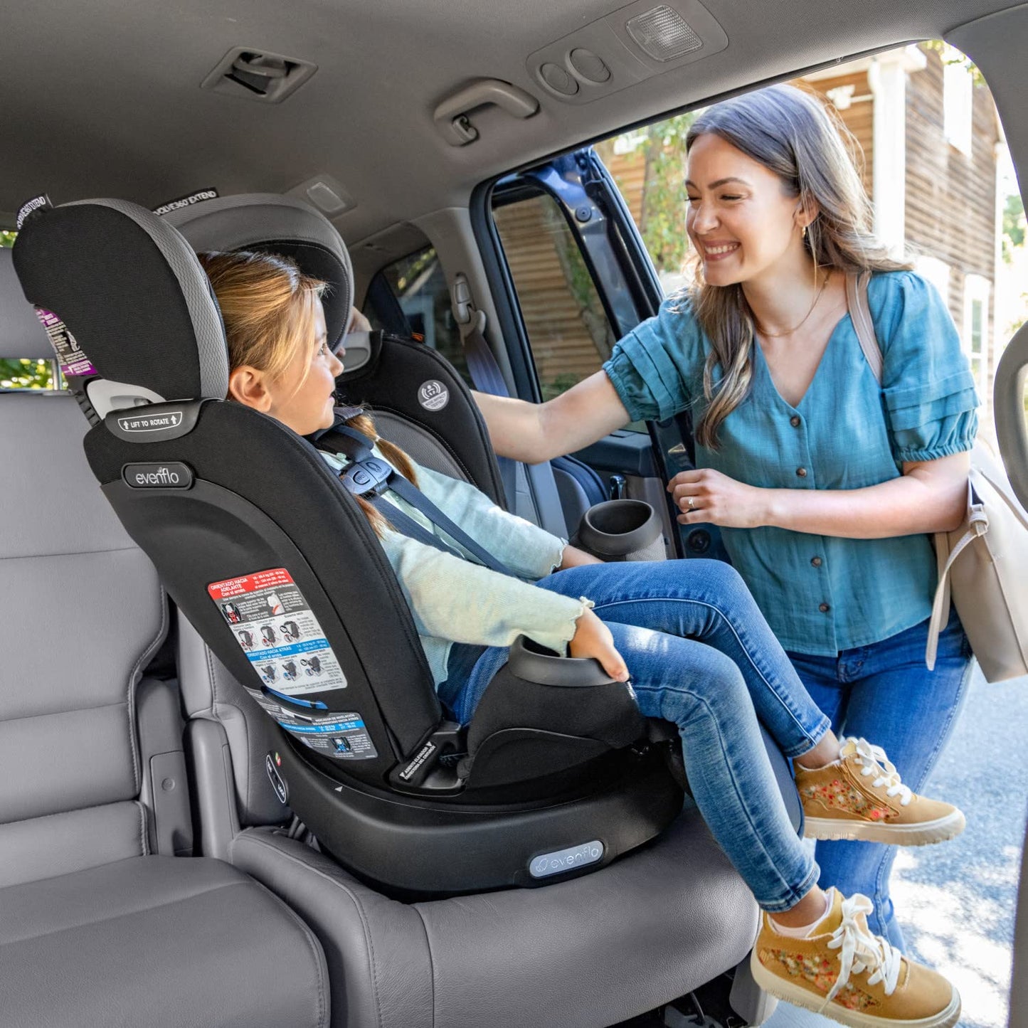 Revolve360 Extend Rotational All in 1 Convertible Car Seat, Rear Facing up to 50 Pounds with 360 Degree Rotation and 3 Modes, Rowe Pink