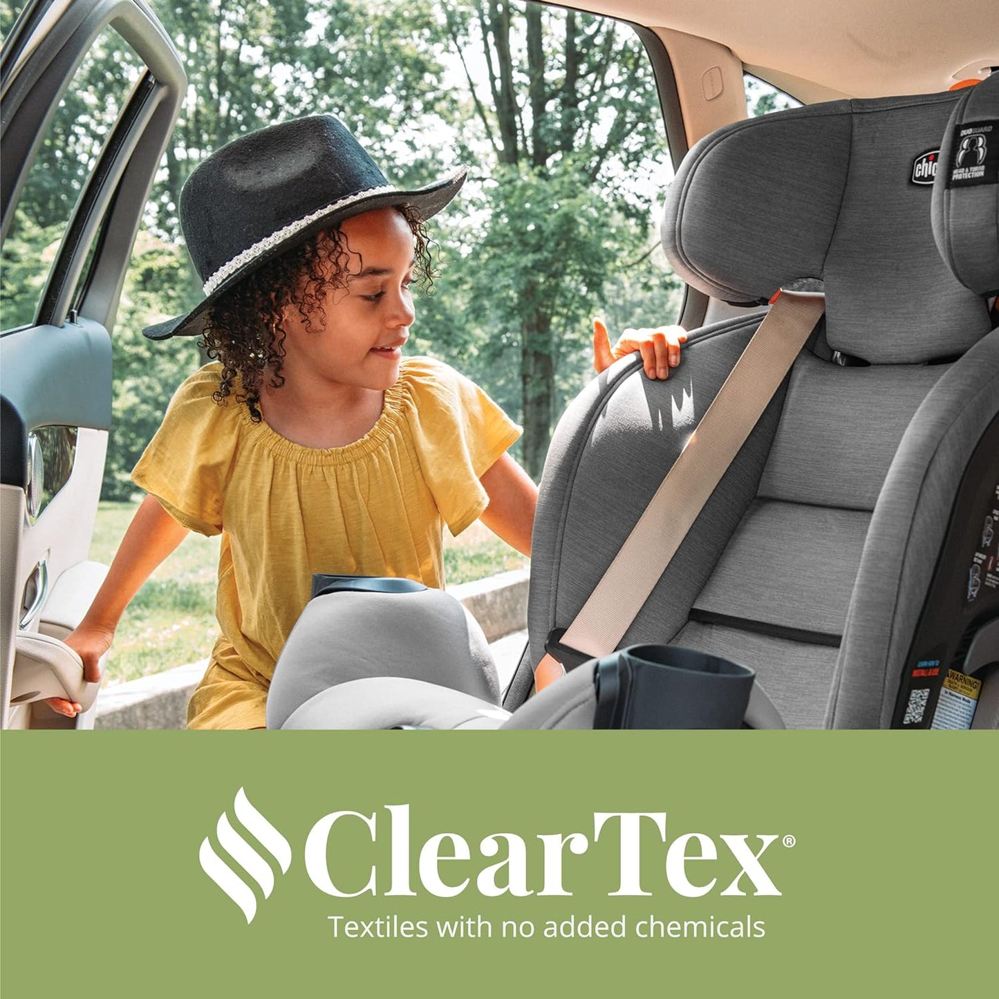 Onefit Cleartex All-In-One, Rear-Facing Seat for Infants 5-40 Lbs, Forward-Facing Car Seat 25-65 Lbs, Booster 40-100 Lbs, Convertible| Obsidian/Black