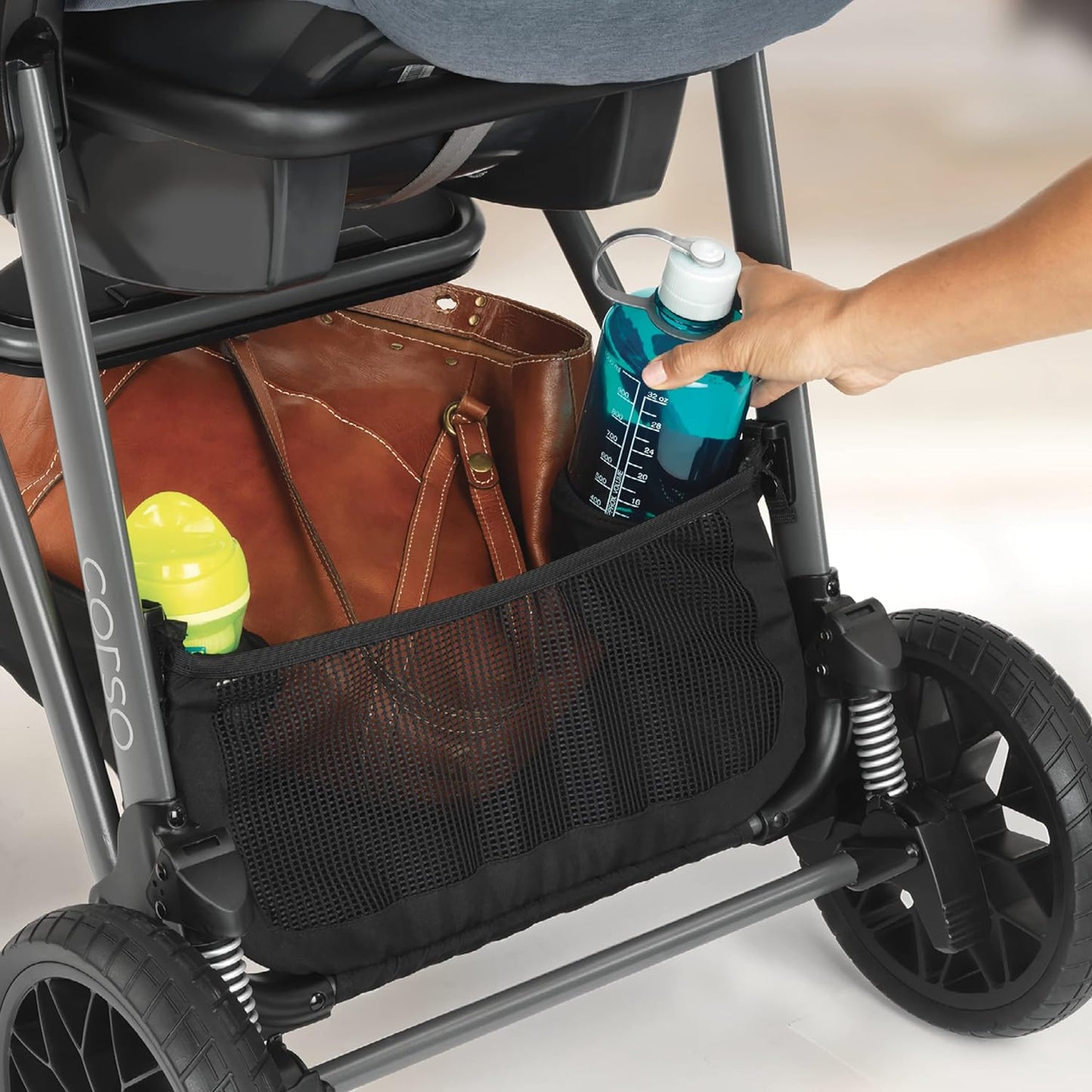 Corso Modular Travel System, Corso Stroller with Keyfit 30 Zip Infant Car Seat and Base, Stroller and Car Seat Combo, Infant Travel System | Silverspring/Grey