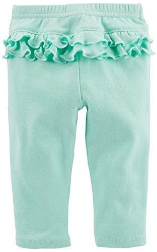 Simple Joys by Carter's Baby Girls' 6-Piece Bodysuits (Short and Long Sleeve) and Pants Set, Aqua Green Elephant/Grey Dots/Pink Stripe/White Forest Animals, 3-6 Months