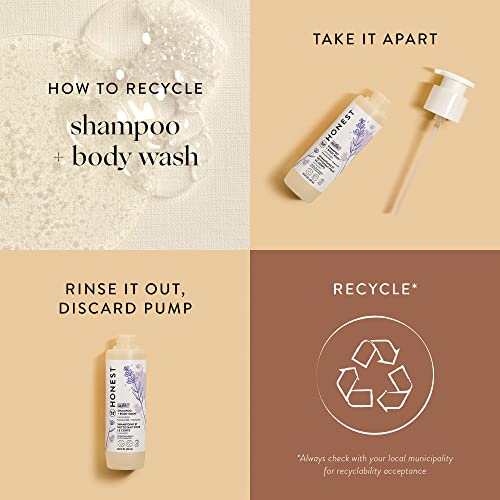 The Honest Company Silicone-Free Conditioner & 2-in-1 Cleansing Shampoo + Body Wash Duo | Gentle for Baby | Naturally Derived | Lavender Calm, 20 fl oz