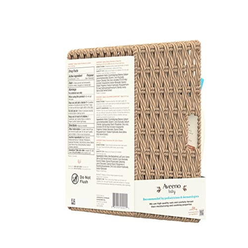 Aveeno Baby Welcome Little One Cesta de regalo, juego de cuidado de la piel para bebé con gel de baño y champú para bebé, gel de baño calmante, toallitas para todo el bebé y loción hidratante diaria, 5 artículos