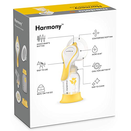 Medela Manual breast pump with Flex Shields Harmony Single Hand for More Comfort and Expressing More Milk