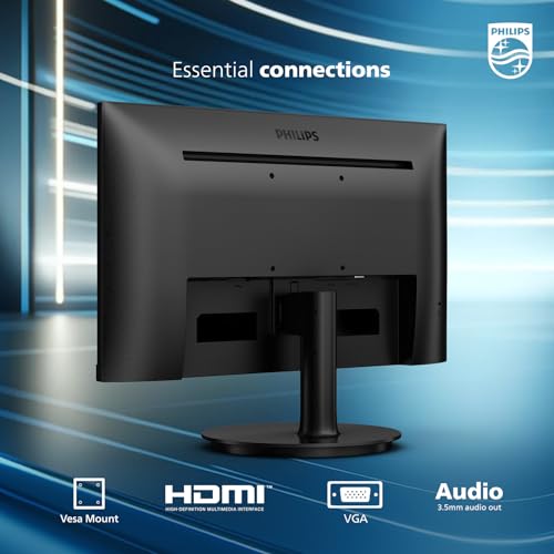 PHILIPS 24 inch Frameless Full HD (1920 x 1080) 100Hz Monitor, VESA, HDMI x1, VGA Port x1, Eye Care, 4 Year Advance Replacement Warranty, 241V8LB