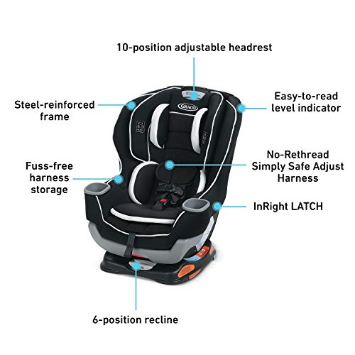 Graco Extend2Fit Convertible Car Seat, Gotham