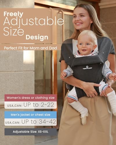 Baby Carrier Newborn to Toddler - TSRETE Baby Ergonomic and Cozy Infant Carrier with Lumbar Support for 7-25lbs,Easy Adjustable Baby Chest Carrier, Face-in and Face-Out Positions Baby Sling Carrier