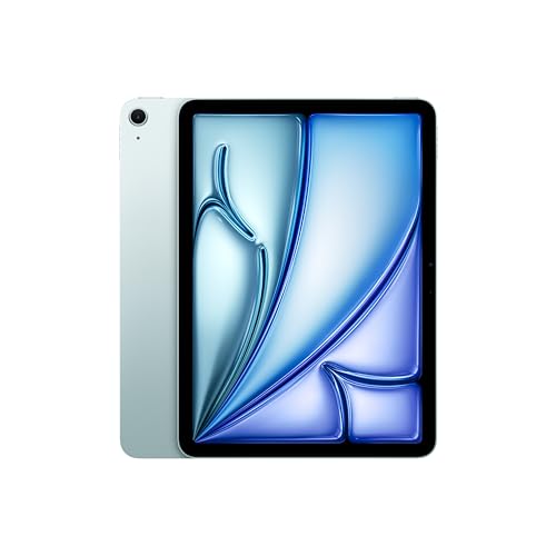 Apple iPad Air de 11 pulgadas (M2): pantalla Liquid Retina, 128 GB, cámara frontal horizontal de 12 MP/cámara trasera de 12 MP, Wi-Fi 6E, Touch ID, duración de batería para todo el día, azul