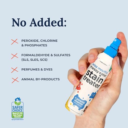 Miss Mouth's Messy Eater Stain Treater Spray - 4oz 3 Pack Stain Remover - Newborn & Baby Essentials - No Dry Cleaning Food, Grease, Coffee Off Laundry, Underwear, Fabric