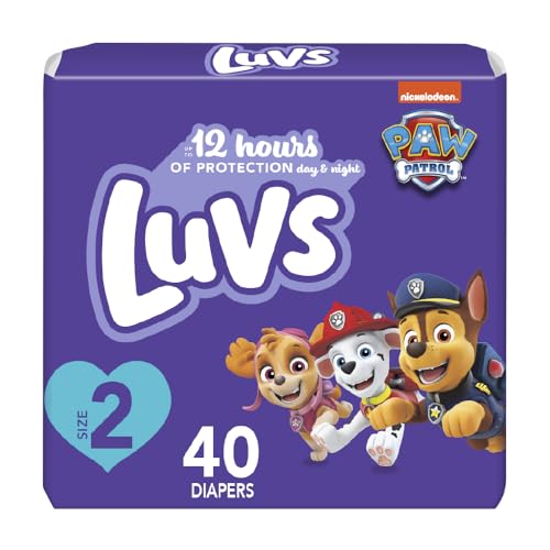 Luvs Diapers - Size 2, 40 Count, Paw Patrol Disposable Baby Diapers