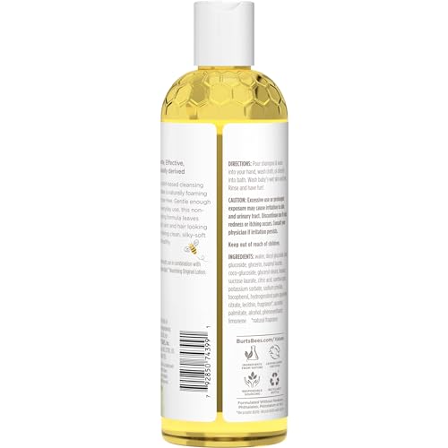 Burt's Bees Juego de champú y lavado para bebés, fórmula 2 en 1 a base de plantas de origen natural para pieles sensibles, aroma fresco original, sin desgarros, probado por pediatras, 3 botellas de tamaño de viaje, 36 oz (paquete de 3 de 12 oz)