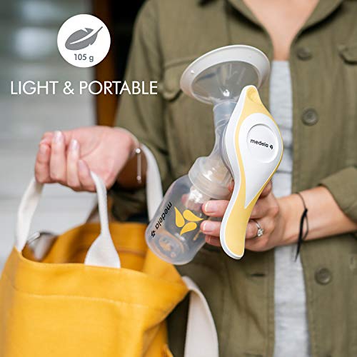 Medela Manual breast pump with Flex Shields Harmony Single Hand for More Comfort and Expressing More Milk