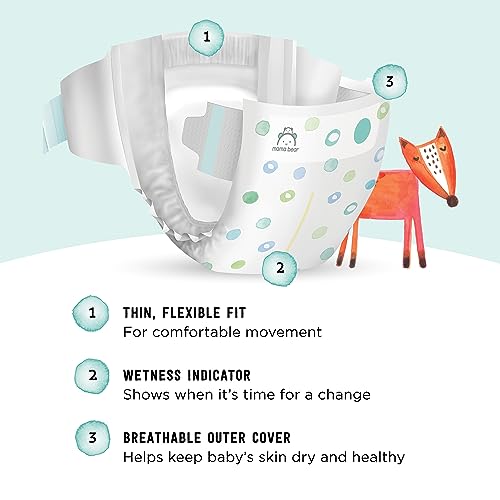Marca Amazon: pañales Mama Bear Gentle Touch, hipoalergénicos, recién nacidos, 120 unidades (4 paquetes de 30)