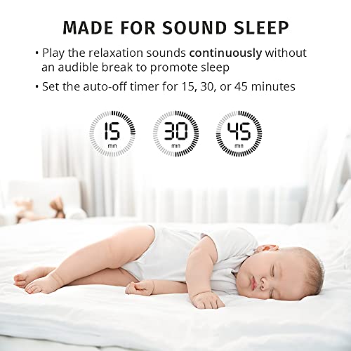 MyBaby Baby Sound Machine, White Noise Sound Machine for Baby, Travel and Nursery. 4 Soothing Sounds, Integrated Clip, Small and Lightweight. Great for Baby Registry Searches