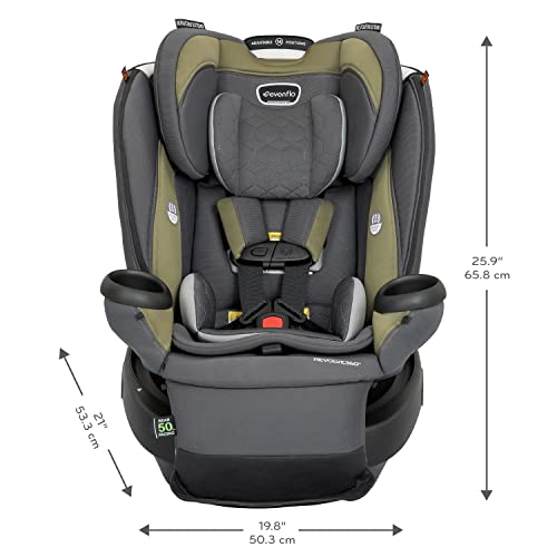 Evenflo Revolve360 Extend All-in-One Rotational Car Seat with Quick Clean Cover (Rockland Green)