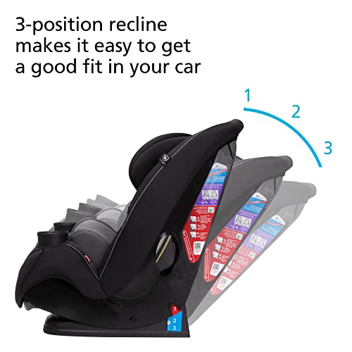 Safety 1st Grow and Go All-in-One Convertible Car Seat, Rear-facing 5-40 pounds, Forward-facing 22-65 pounds, and Belt-positioning booster 40-100 pounds, Aqua Pop, 1 Count (Pack of 1)