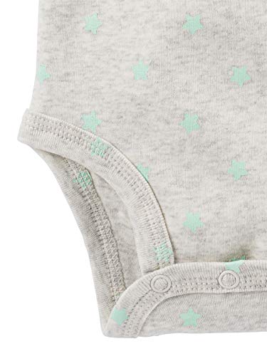 Simple Joys by Carter's Baby Boys' 6-Piece Bodysuits (Short and Long Sleeve) and Pants Set, Grey/Mint Green/Elephant/Lamb, 0-3 Months