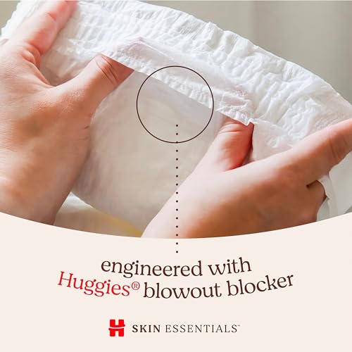 Huggies Size Newborn Diapers, Skin Essentials Baby Diapers, Size Newborn (6-9 lbs), 168 Count