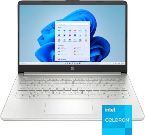 HP 14" HD Stream Laptop Computer for Students and Business, Quad-Core Intel Celeron N Processor, 8GB RAM, 256GB Storage(128GB eMMC+128GB TP SD Card), 1 Year Office 365, HDMI,WiFi,USB-A&C, Win 11