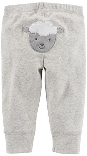 Simple Joys by Carter's Baby Boys' 6-Piece Bodysuits (Short and Long Sleeve) and Pants Set, Grey/Mint Green/Elephant/Lamb, 0-3 Months