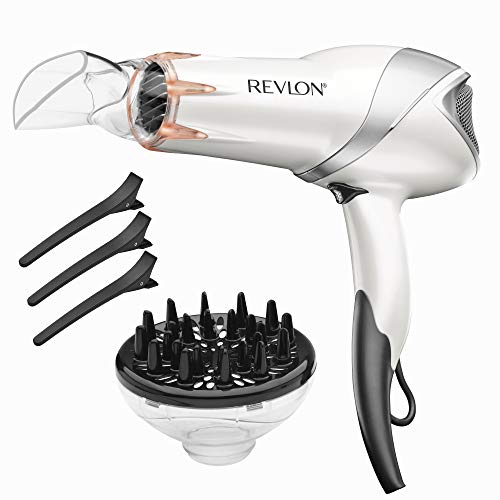 REVLON Infrared Hair Dryer | 1875 Watts of Maximum Shine, Softness and Control, (White)