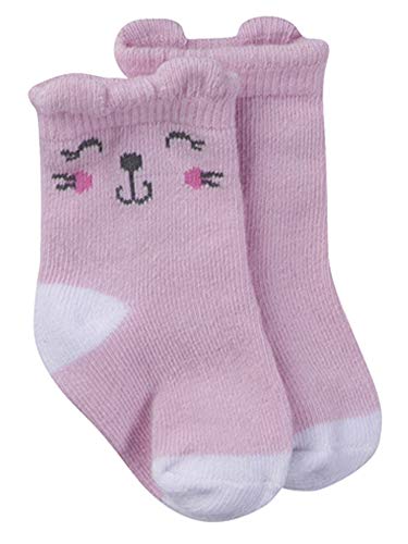 Onesies Brand Unisex Baby 12-Pair Bootie Socks Cat Crew Socks 0-6 Months