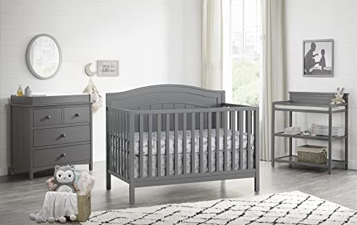 Cuna convertible 4 en 1 Oxford Baby North Bay, gris paloma, certificación GreenGuard Gold