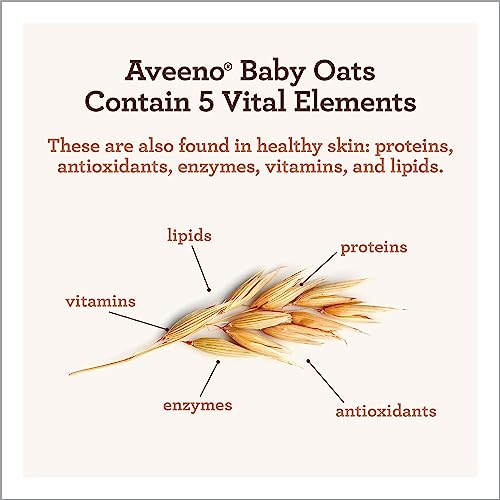 Aveeno Baby Daily Moisture gel de baño y champú suave con extracto de avena, champú para el cabello y baño para bebés 2 en 1, sin desgarros ni parabenos para cabello y piel sensible, ligeramente perfumado, 12 fl. onz