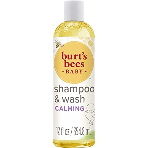 Burt's Bees Juego de champú y lavado para bebés, fórmula 2 en 1 a base de plantas de origen natural para pieles sensibles, aroma calmante de lavanda, sin desgarros, probado por pediatras, 3 botellas de tamaño de viaje, 36 oz (paquete de 3 de 12 oz)