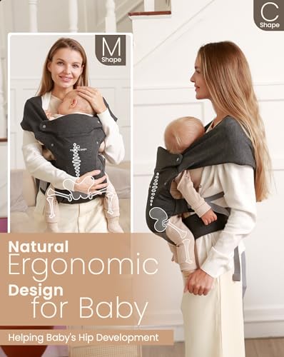 Baby Carrier Newborn to Toddler - TSRETE Baby Ergonomic and Cozy Infant Carrier with Lumbar Support for 7-25lbs,Easy Adjustable Baby Chest Carrier, Face-in and Face-Out Positions Baby Sling Carrier