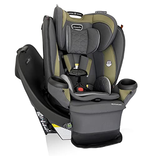 Evenflo Revolve360 Extend All-in-One Rotational Car Seat with Quick Clean Cover (Rockland Green)