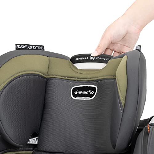 Evenflo Revolve360 Extend All-in-One Rotational Car Seat with Quick Clean Cover (Rockland Green)
