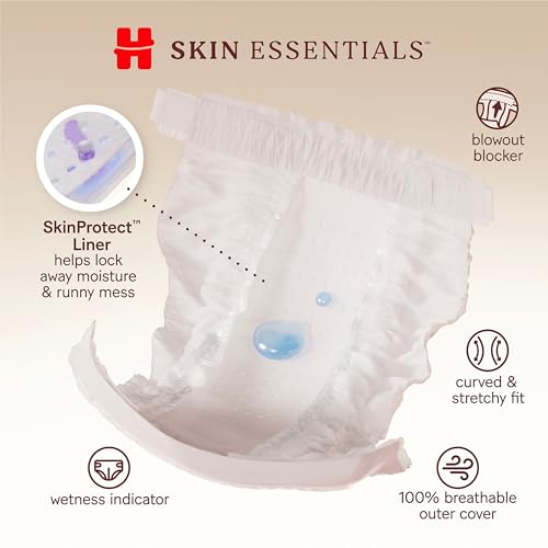 Huggies Size Newborn Diapers, Skin Essentials Baby Diapers, Size Newborn (6-9 lbs), 168 Count