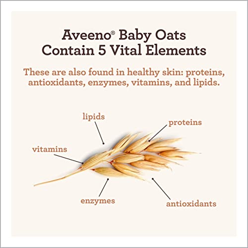Aveeno Baby Daily Moisture Jabón y champú de baño suave con extracto de avena natural, fórmula hipoalergénica, sin lágrimas y sin parabenos para cabello y piel sensibles, ligeramente perfumado, 33 fl. onz