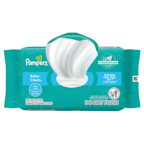 Pampers Baby Clean Wipes, Baby Fresh Scented, 1 paquete con tapa abatible (72 toallitas en total)