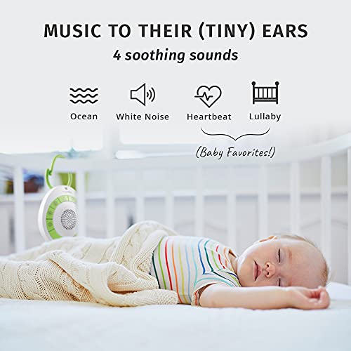 MyBaby Baby Sound Machine, White Noise Sound Machine for Baby, Travel and Nursery. 4 Soothing Sounds, Integrated Clip, Small and Lightweight. Great for Baby Registry Searches