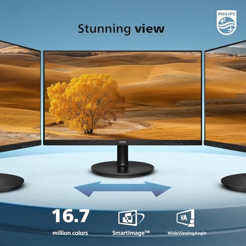 PHILIPS 24 inch Frameless Full HD (1920 x 1080) 100Hz Monitor, VESA, HDMI x1, VGA Port x1, Eye Care, 4 Year Advance Replacement Warranty, 241V8LB