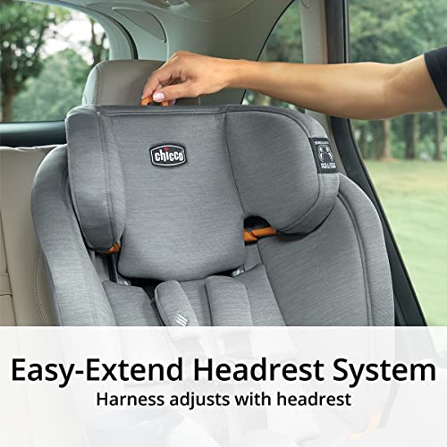 Chicco OneFit ClearTex All-in-One, Rear-Facing Seat for Infants 5-40 lbs, Forward-Facing Car Seat 25-65 lbs, Booster 40-100 lbs, Convertible| Obsidian/Black