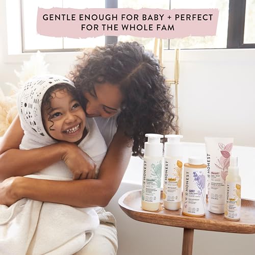 The Honest Company Silicone-Free Conditioner & 2-in-1 Cleansing Shampoo + Body Wash Duo | Gentle for Baby | Naturally Derived | Lavender Calm, 20 fl oz