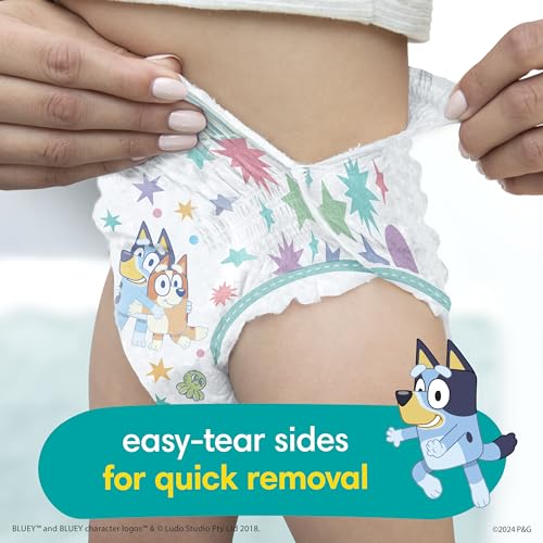 Pampers Easy Ups Pantalones de entrenamiento para ir al baño para niños y niñas, talla 3T-4T, suministro para un mes (124 unidades), ropa interior de entrenamiento (el embalaje puede variar)