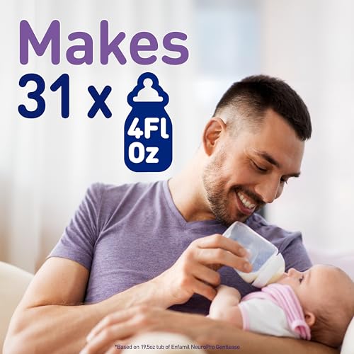 Enfamil NeuroPro Gentlease Baby Formula, Brain Building DHA, HuMO6 Immune Blend, Designed to Reduce Fussiness, Crying, Gas & Spit-up in 24 Hrs, has Prebiotics to Promote Softer Stools, Baby Milk, 30.4 Oz (Pack of 4)